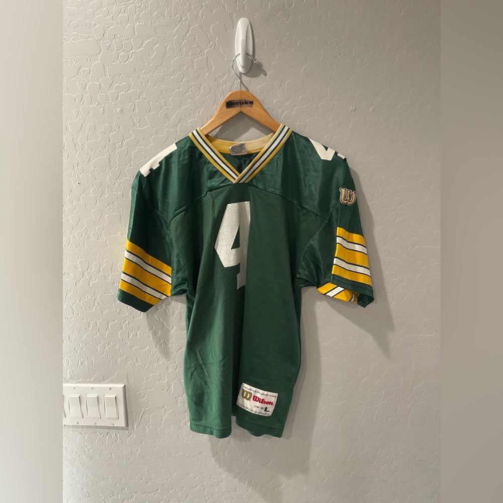 Vintage‎ Wilson Green Bay Packers Brett Farve Jersey Youth Large